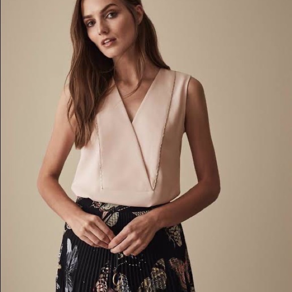 NWT: Reiss Charlotte top with silver beaded edging - Picture 6 of 13